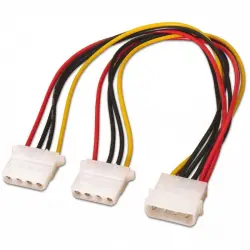 Aisens Cable de Alimentación Molex 4-pin a 2xMolex 4-pin Macho/Hembra 20cm