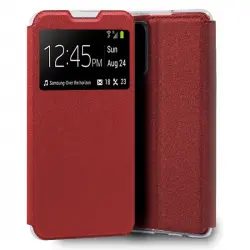 Cool Funda Flip Cover Liso Rojo para Realme 7