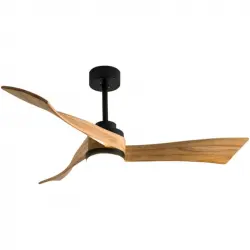 Create Wind Curve Ventilador de Techo Silencioso 132cm Diámetro 40W Con Luz Con Wi-Fi Negro/Madera