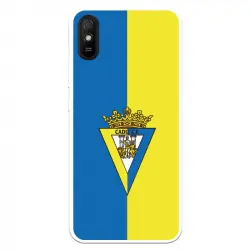 Funda Licencia Oficial Cádiz CF Escudo Fondo Bicolor para Xiaomi Redmi 9A