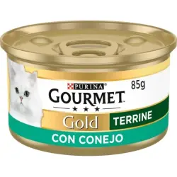 Gourmet Gold Terrine Comida Húmeda para Gatos con Conejo, 24 x 85 gr