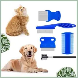 IntiMeg Peine antipulgas para mascotas, paquete de 5 - Artículo 1