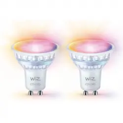 WiZ Pack Doble Bombilla LED Inteligente WiFi 4.7W GU10 RGB