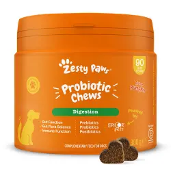 Zesty Paws Probiotic Chews Calabaza - 90 comprimidos masticables