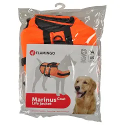 Chaleco salvavidas Flamingo, naranja para perros - Talla XS: aprox. 25 cm de largo de espalda