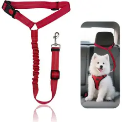 HausPets Cinturón seguridad ajustable perros coche, 50 a 65 cm, reflectores - Artículo 1