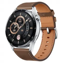 Huawei Watch Gt 3 Reloj Smartwatch 46mm Acero Inoxidable con Correa de Piel Marrrón
