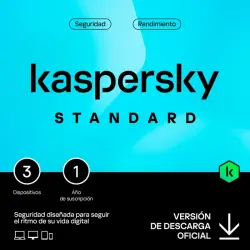 Kaspersky Standard Anti-Virus 3 Dispositivos Licencia Digital 1 Año
