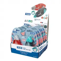 Milan Caja de 12 Pegamentos en Cinta 8.4mmx12m Azul/Rojo