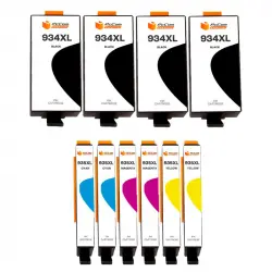 Pccom Essential HP 934XL/935XL Cartucho Tinta Compatible Negro/Cian/Magenta/Amarillo Pack 10