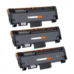 Pccom Essential Tóner Compatible con Samsung MLT-D116L/MLT-D116S Negro Pack 3