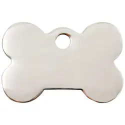 Placa identificativa Acero Inoxidable Hueso para perros