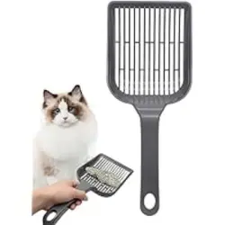 ZooVenture Pala para arena de gatos - Mango ergonómico, 5 mm - Gris