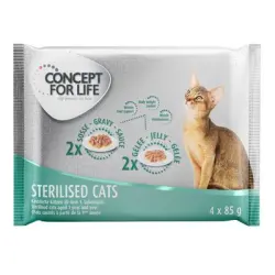 Concept for Life 4 x 85 g - Pack de prueba mixto - Sterilised