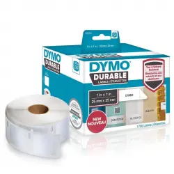 Dymo LW 2x Rollo de 850 Etiquetas Industriales 25x25mm Blanco