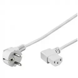 Goobay Cable de Alimentacion para CPU Acodado C14/C13 5m Blanco