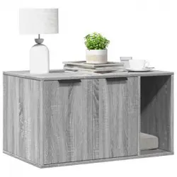Mueble Arenero Para Gatos Madera Gris Sonoma 80x50x45 Cm