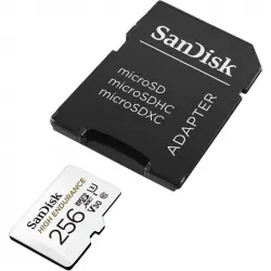 SanDisk High Endurance MicroSDHC 256GB Clase 10 U3 V30 UHS-I + Adaptador SD