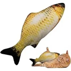 ZooVenture Peluche suave para gatos - Navidad, hipoalergénico, portátil - Pez de hierba gatera - 20 cm