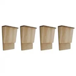 Casas Para Murciélagos 4 Unidades De Madera 22x12x34 Cm Vidaxl