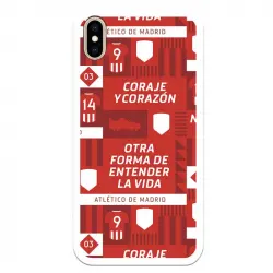 Funda Licencia Oficial Atlético de Madrid Coraje y Corazón para iPhone XS Max