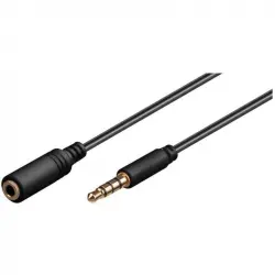Goobay Cable Extensor Jack 3.5mm 4 pines Macho/Hembra 2m Negro