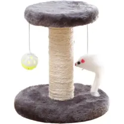 HausPets Con rascador y juguete para gatitos, gris - Gris