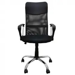 Home Heavenly Jasper Silla de Escritorio Respaldo Transpirable Asiento Giratorio Negro