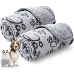 IntiMeg Mantas de forro polar para perros y gatos - Dos piezas: 40*60 cm