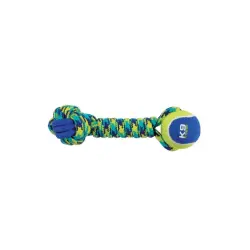 mancuerna de cordón y TPR para perros Zeus Fitness Tug, 28 cm