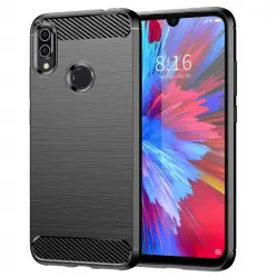 Max Power Digital Funda Fibra Carbono Para Xiaomi Redmi Note 7/ Note 7 Pro Antigolpes Silicona Negra