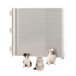 MCBOSON Barrera seguridad retráctil bebés mascotas: se extiende 150 cm - A