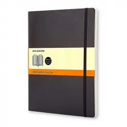 Moleskine Notebook Cuaderno A4 192 Hojas Páginas Rayadas Tapa Blanda Negro