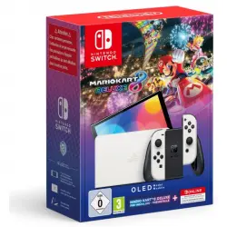 Nintendo Switch OLED Blanca + Mario Kart 8 Deluxe + 12 Meses Nintendo Switch Online