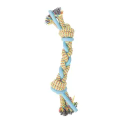 Tootoy! Pull Multi-texture Rope Azul Mordedor de cuerda para perro