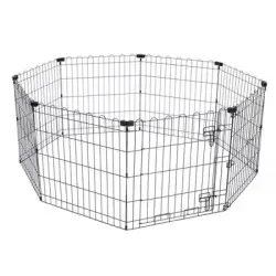 Corral metálico TIAKI para cachorros - Tamaño S: 8 paneles à 61 x 64 cm (An x Al)
