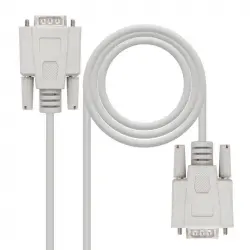 Nanocable Cable Serie RS232 DB9 Macho/Macho 1.8m Beige