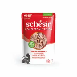 Schesir Complete Nutrition filete en gelatina 6 x 85 g - Atún con gambas
