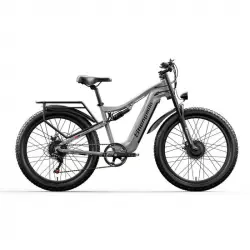 Shengmilo S600 Bicicleta de Montaña Eléctrica con Neumáticos Anchos 26" 2000W Motor Dual Gris