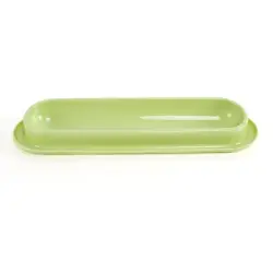 UAMLY Bandeja de alimentación para gatos – Comedero largo varias comidas - Verde