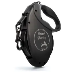 Correa extensible flexi Black Edition de cinta, 8 m - L: hasta 50 kg