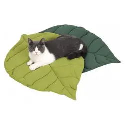 IntiMeg Alfombrilla con forma de hoja para perros y gatos - 47×64cm