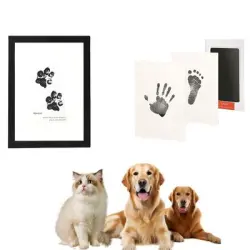 IntiMeg Kit de huellas de patas de perro - Negro