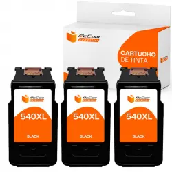 Pccom Essential HP 540XL Cartucho Tinta Compatible Negro Pack 3