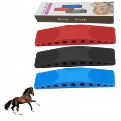 ZooVenture Cepillo 6 en 1 para el aseo y masaje de caballos - 3 piezas
