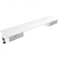 Duronic DD2 WE Cajonera para Mesa de Escritorio con 2 Cajones 120cm 120x25x11.5cm Color Blanco