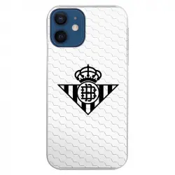 Funda Licencia Oficial Real Betis Balompié Escudo Negro Fondo Red para iPhone 12 Mini