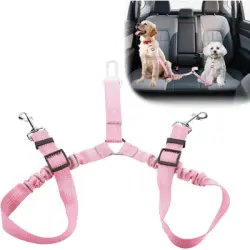 HausPets Cinturones seguridad dobles ajustables 360° perros, enredos, 2 - Artículo 1