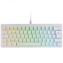 Mars Gaming MKMINIPRO Teclado Mecánico RGB 60% Switch Azul Blanco