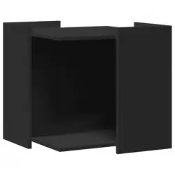 Mueble Arenero Para Gatos Madera Ingeniería Negro 53x53x51 Cm Vidaxl